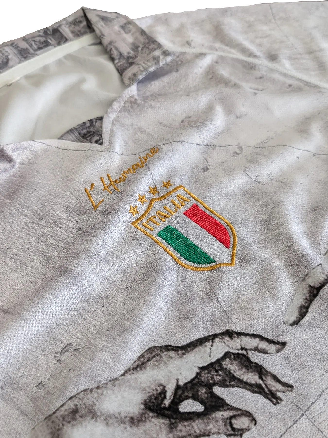 Football Jersey Italia Michelangelo L'Humaine FC Football Shirt, maillot de foot italie Michel-Ange